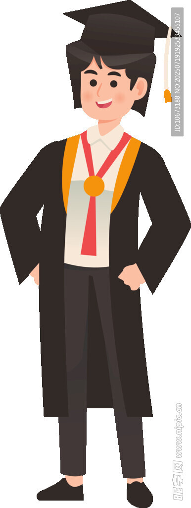 毕业学士形象