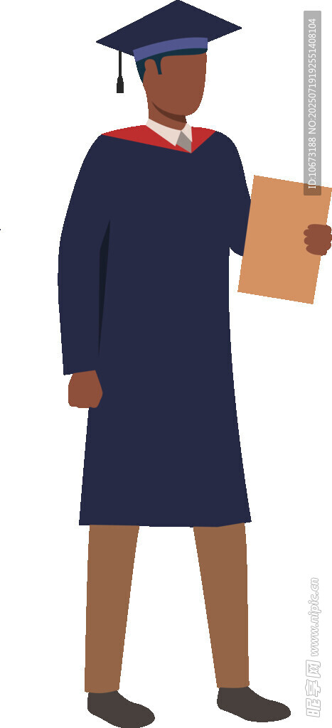 身着学士服的毕业生