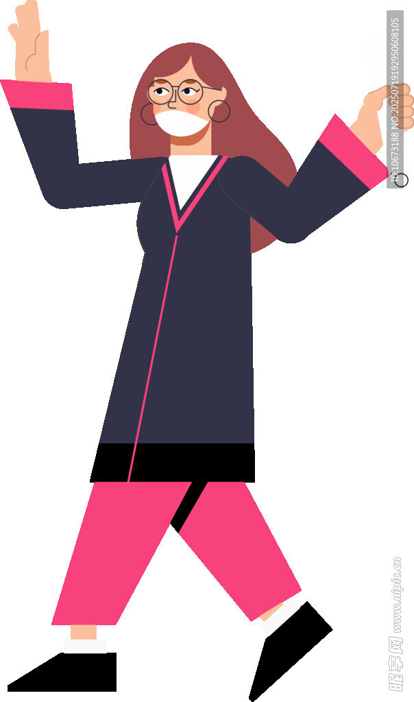 穿学士服欢呼的女生