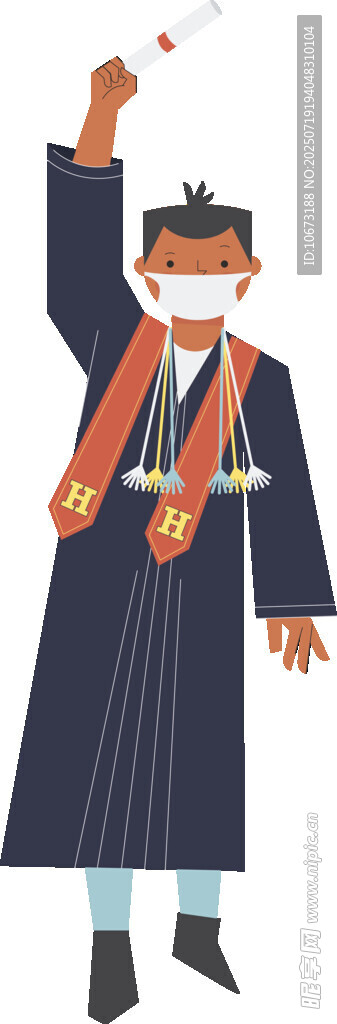 学士欢呼庆祝毕业时刻