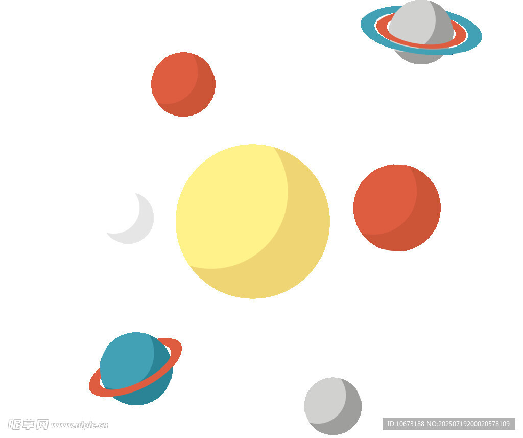 多彩星球插画