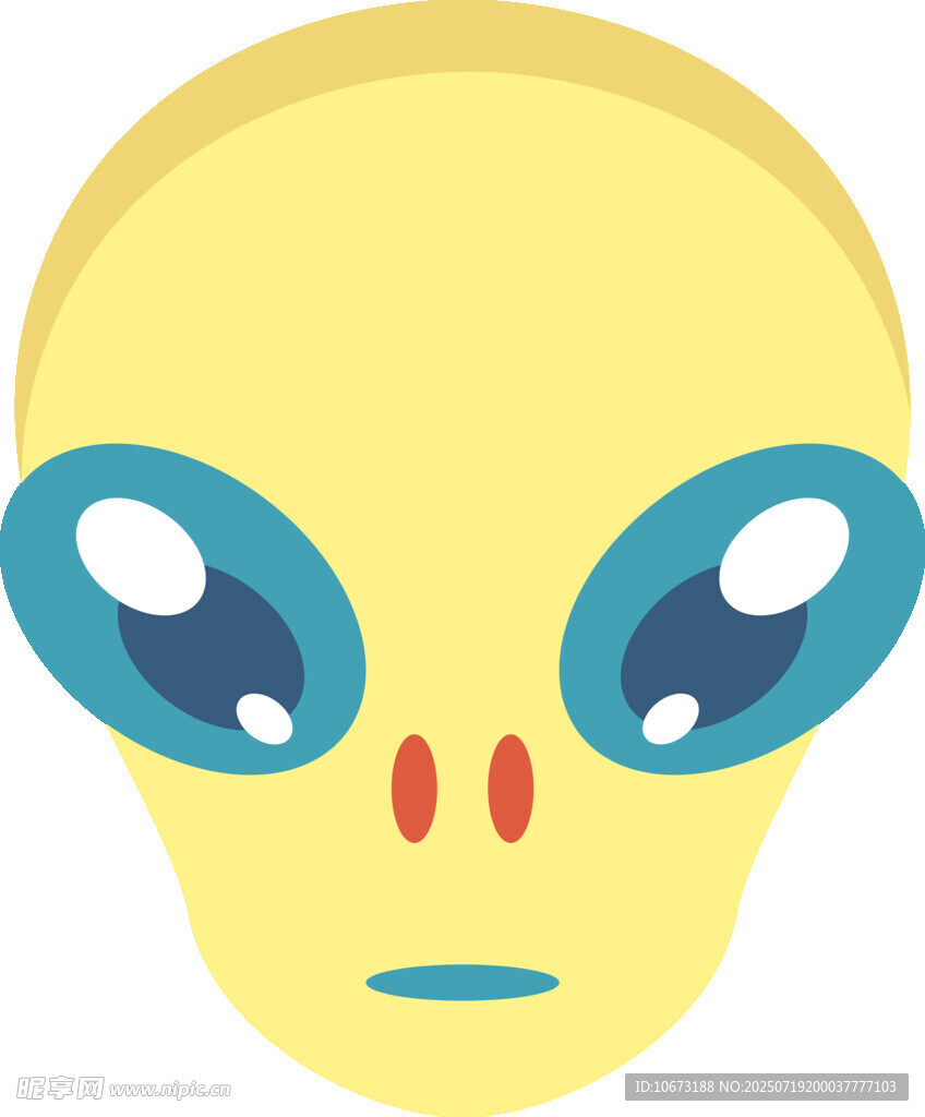 黄色外星人脸形象