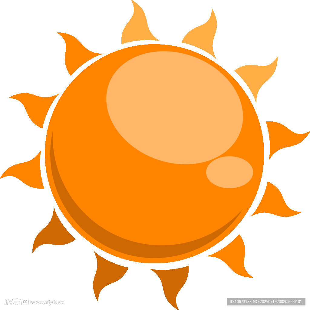 可爱卡通太阳图标