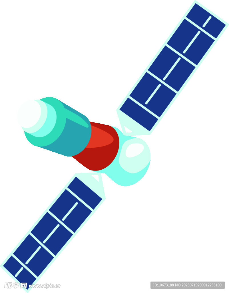 卡通风格人造卫星形象