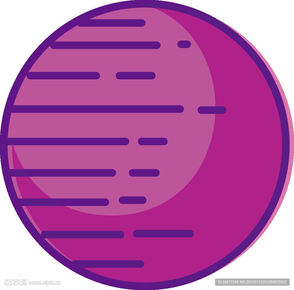 紫色条纹星球图标