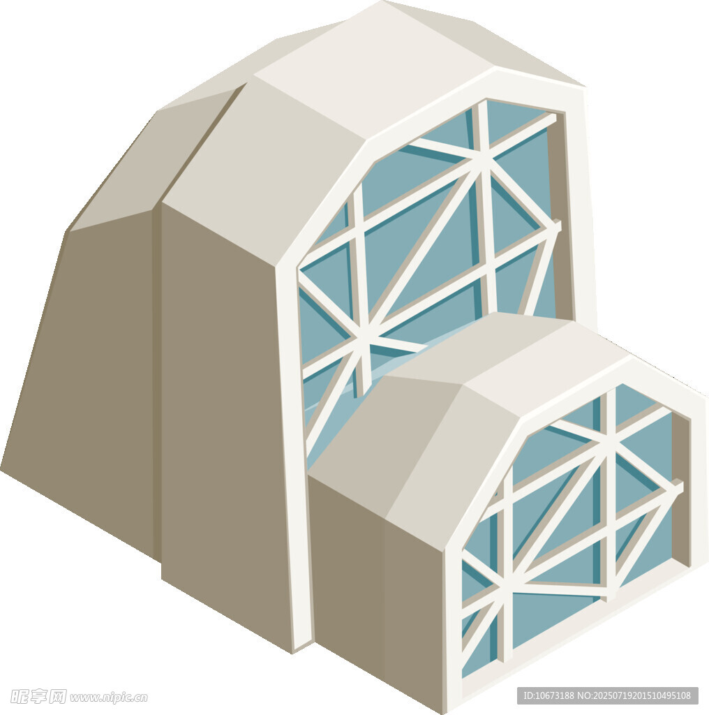 现代几何造型建筑模型