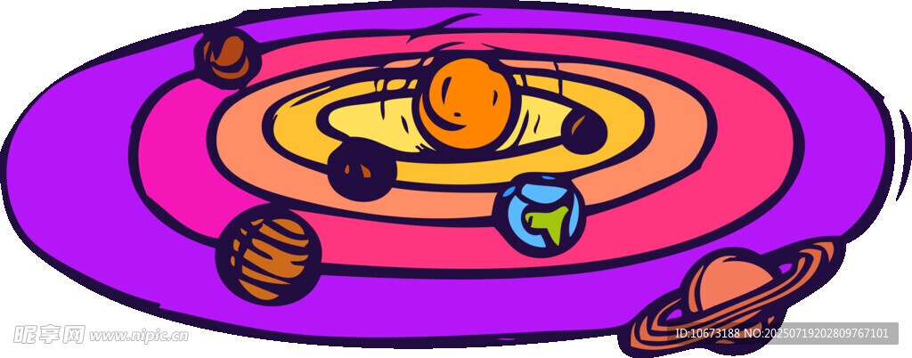 太阳系行星示意图