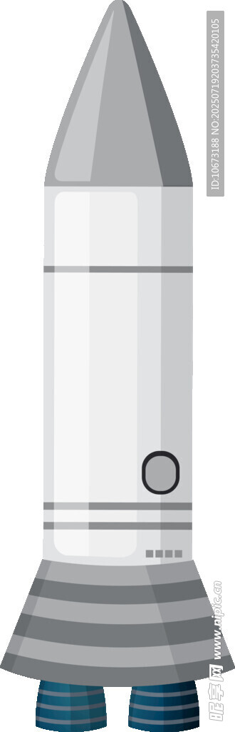 白色火箭模型
