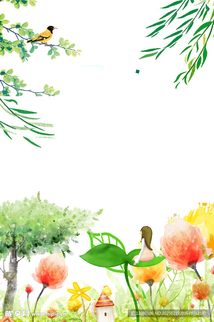 春日花草间的灵动景致