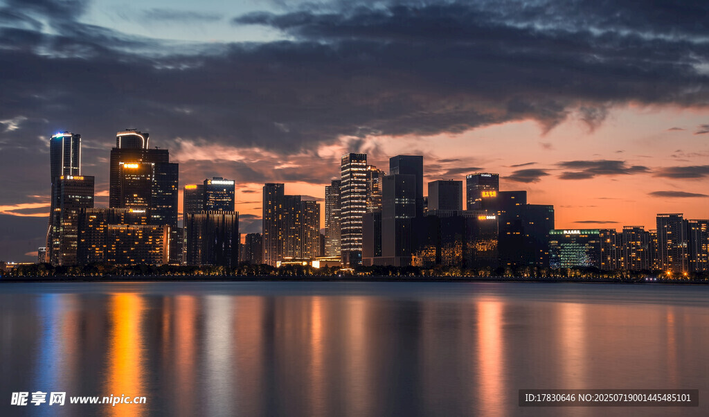钱江新城夜景城市美景