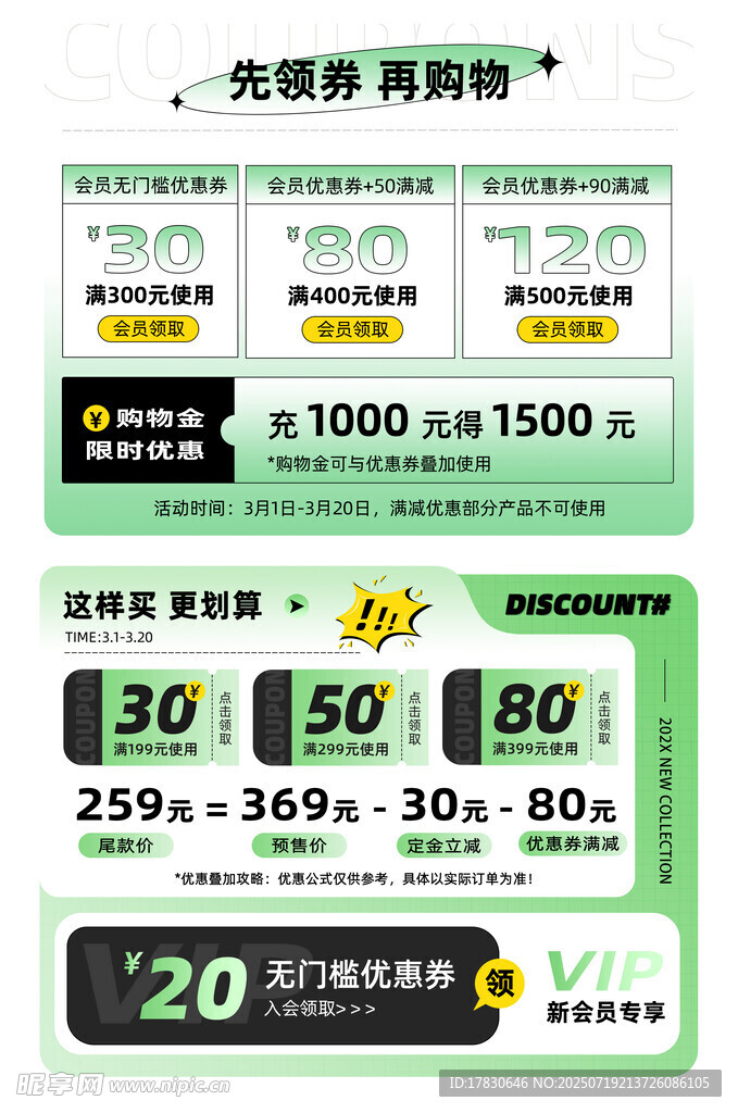 电商促销优惠券展示