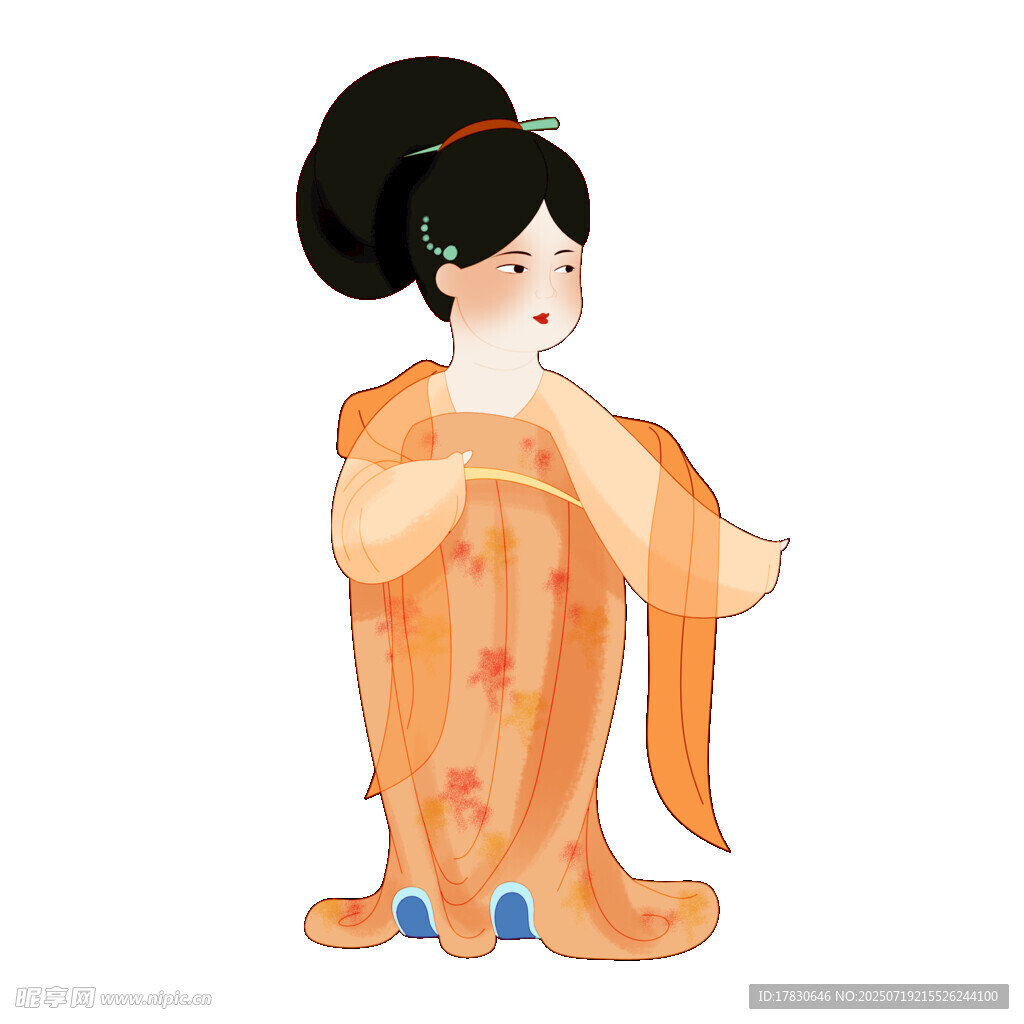 古风汉服女子优雅姿态