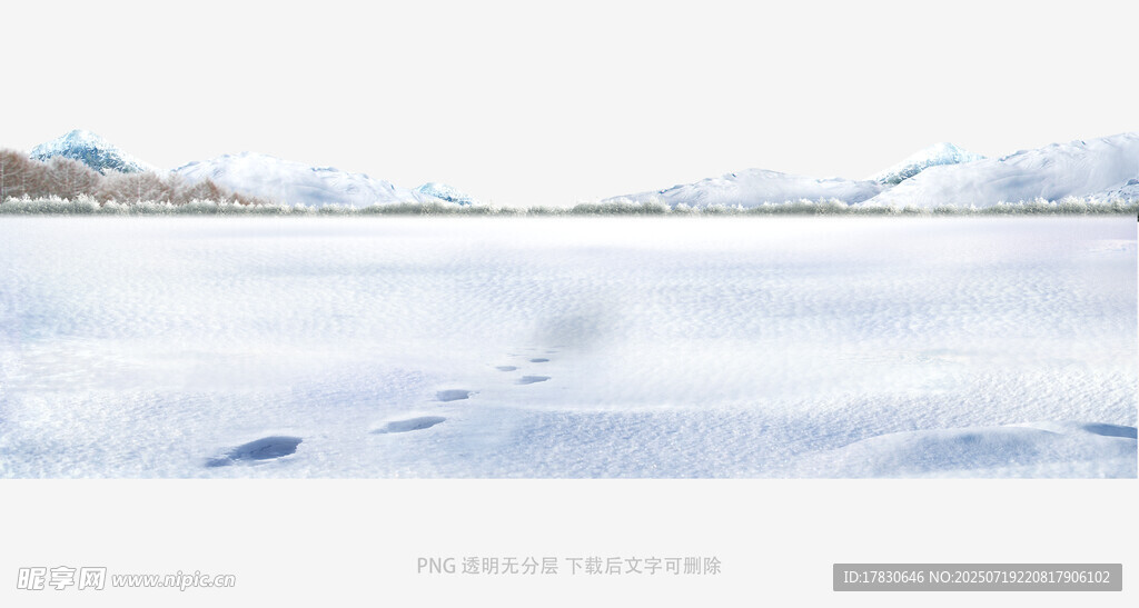 冰封湖面的冬日美景