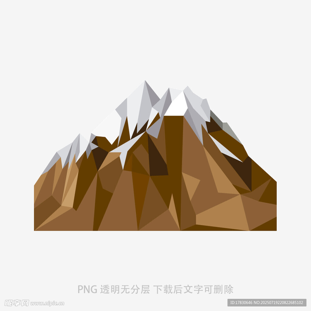 低多边形风格雪山景观