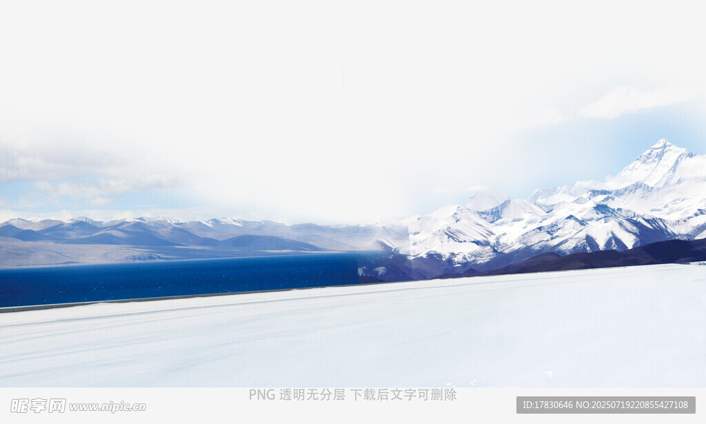 冰雪覆盖的壮丽山脉景观