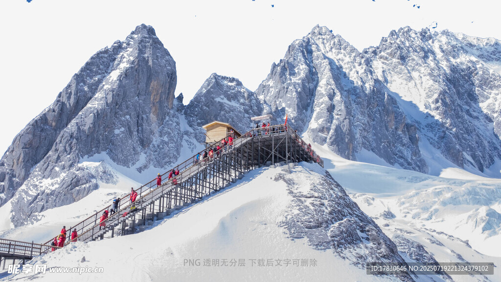 雪山缆车景观
