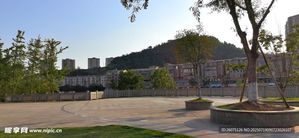 户外公园广场风景