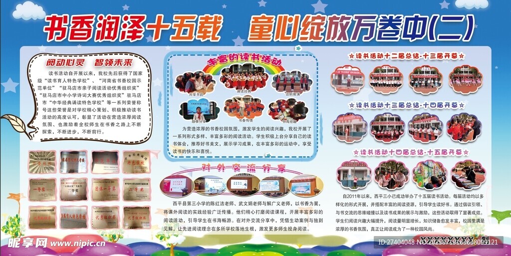 校园阅读活动展板