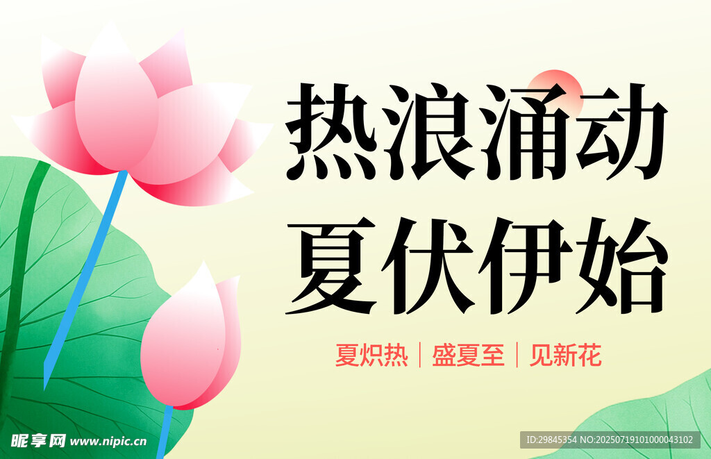 热浪涌动荷花图