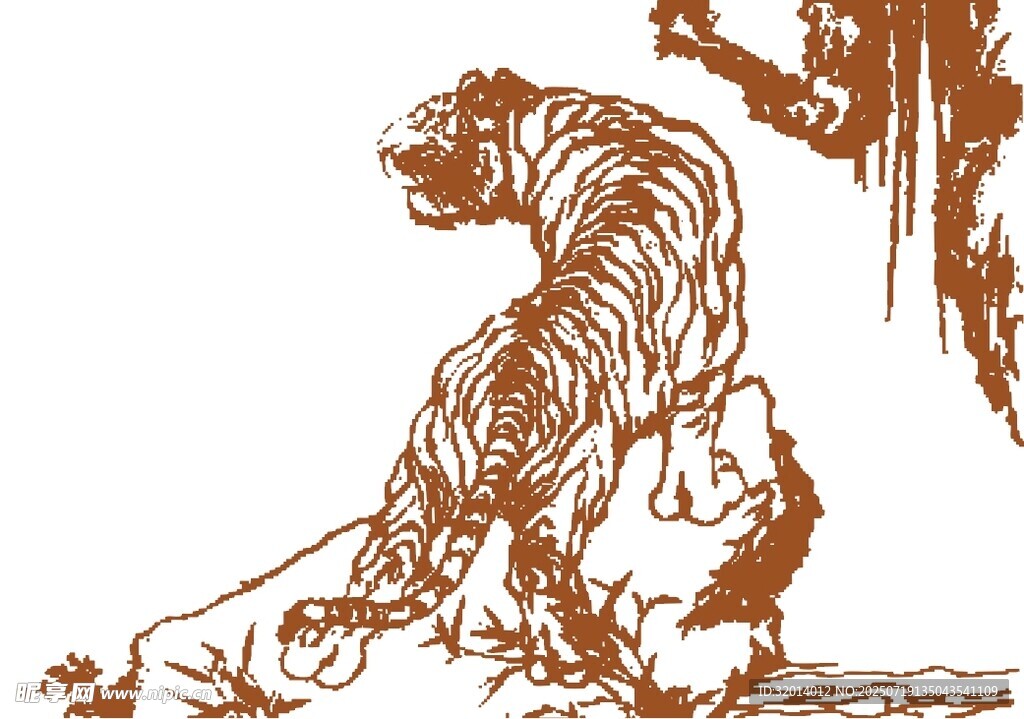 猛虎山林图