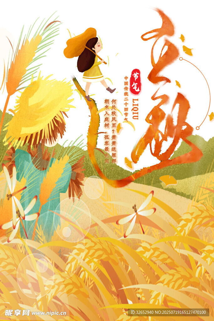 立秋时节田园丰收景象