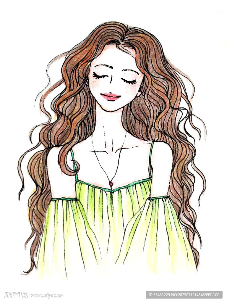手绘女孩