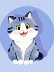 猫咪卡通插图