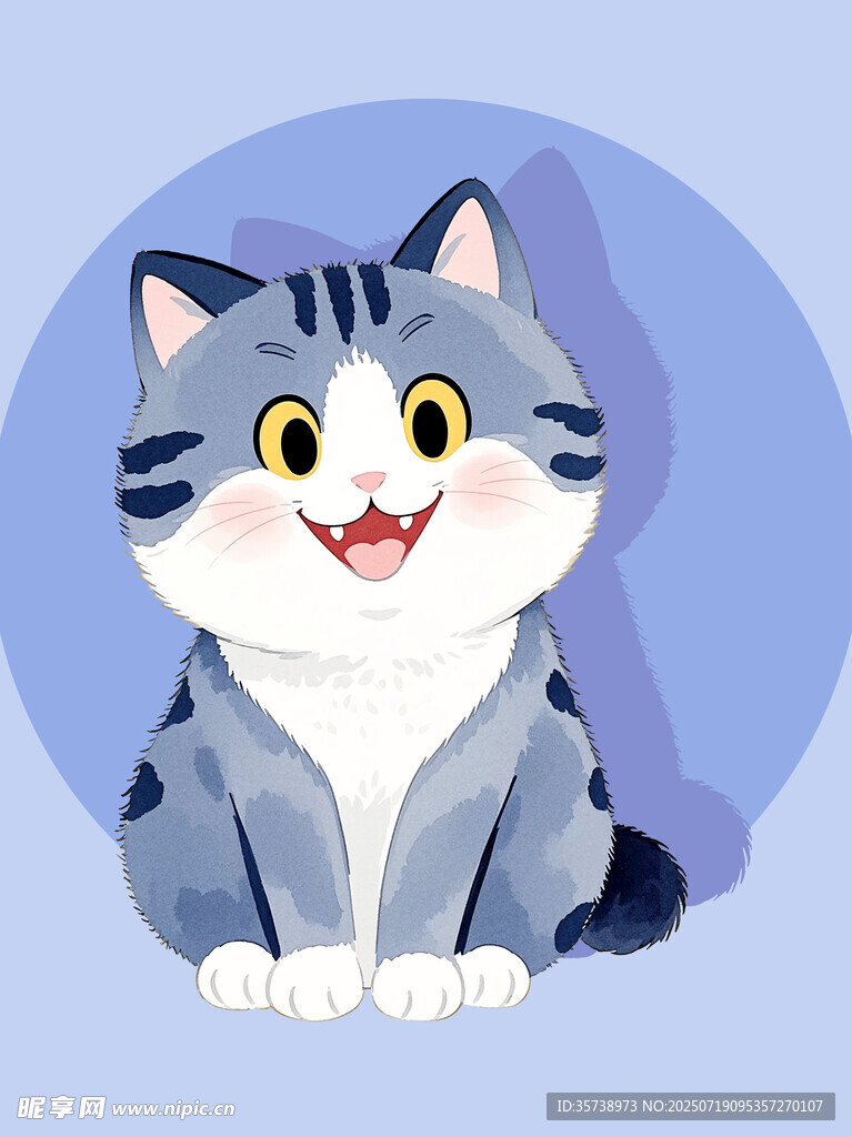 猫咪卡通插图