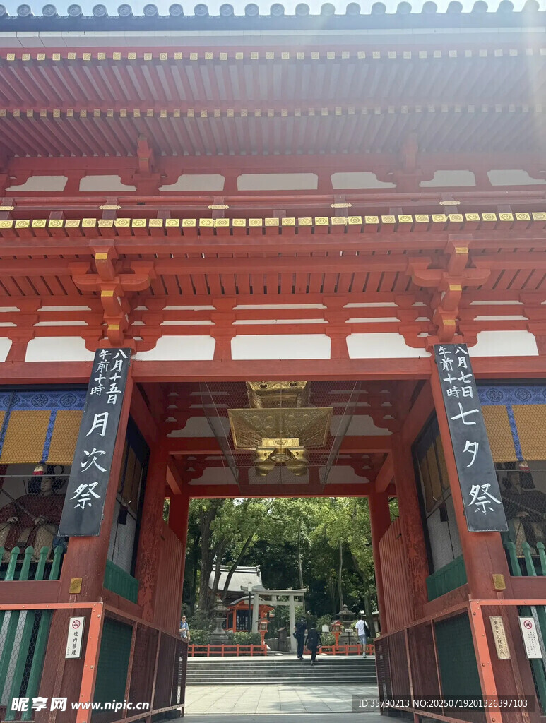 日式传统牌坊建筑景观