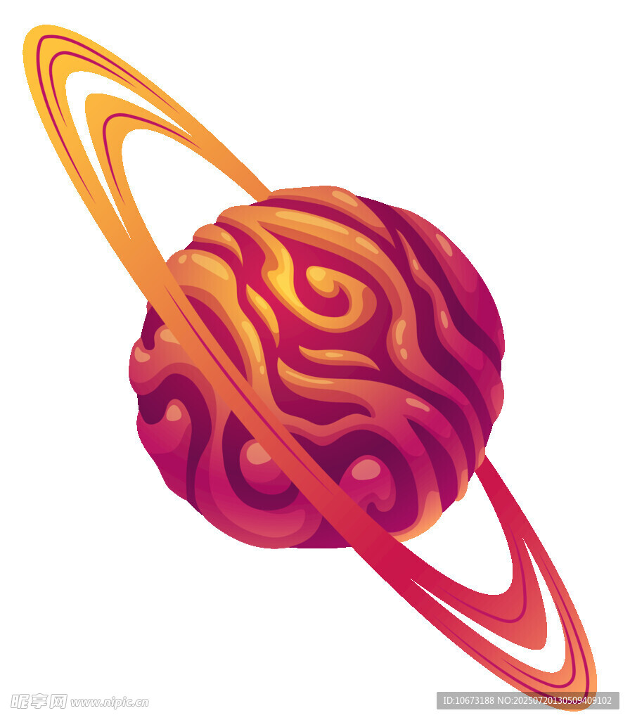 梦幻星球带环插画