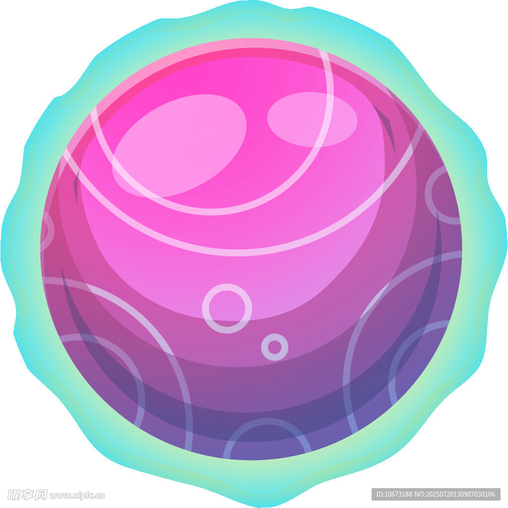 梦幻彩色星球图案