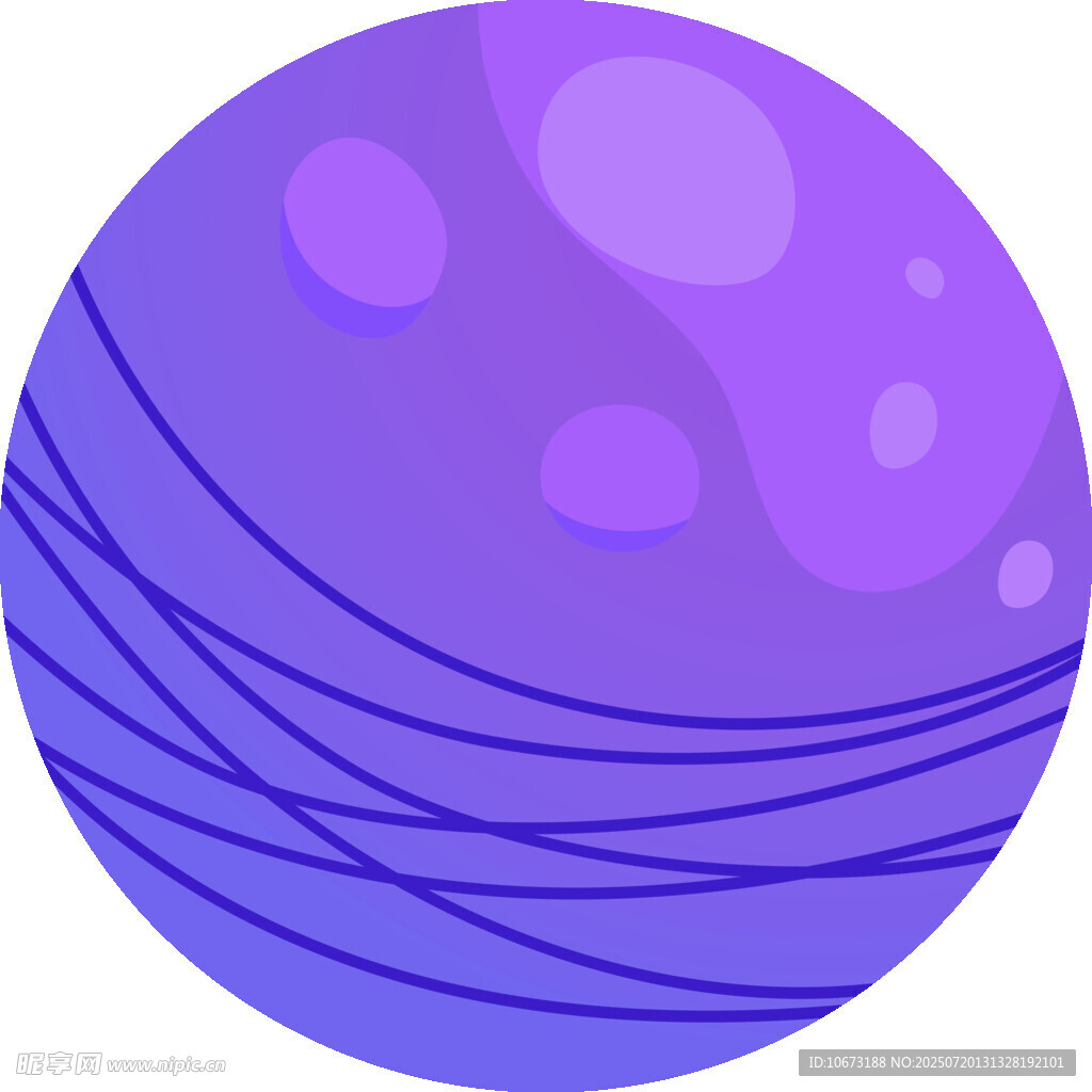 紫色星球插画
