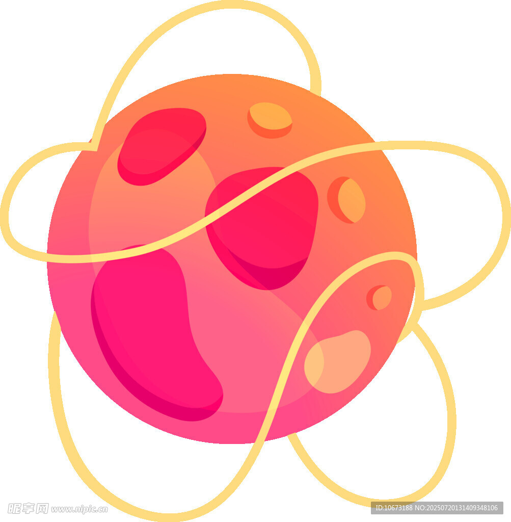 卡通风格的星球形象