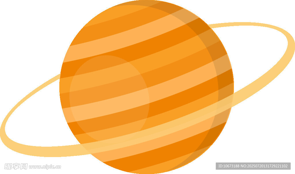 卡通风格的行星插画