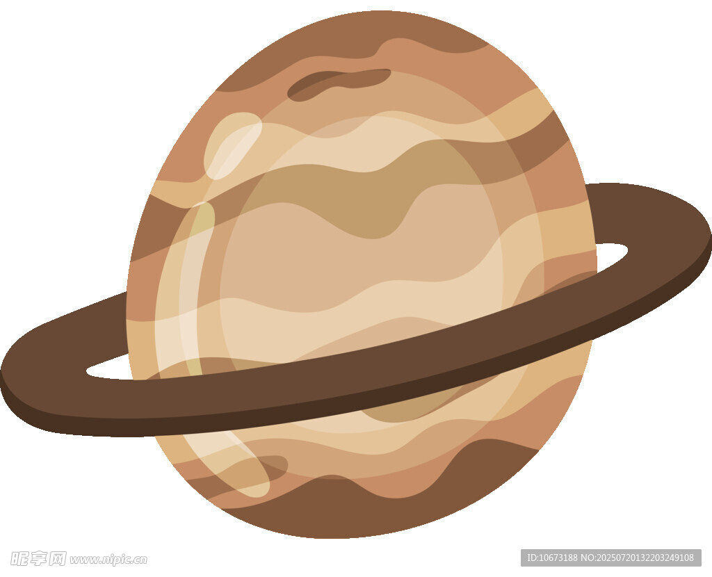 带环行星插画
