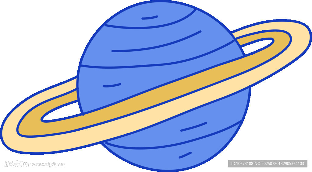 蓝色星球与环绕光环
