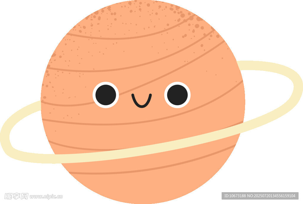 可爱卡通土星形象