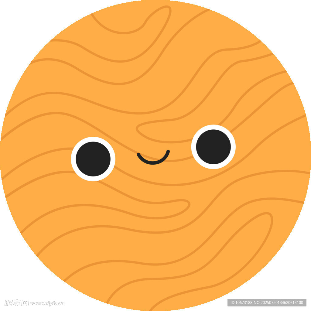 可爱笑脸星球形象