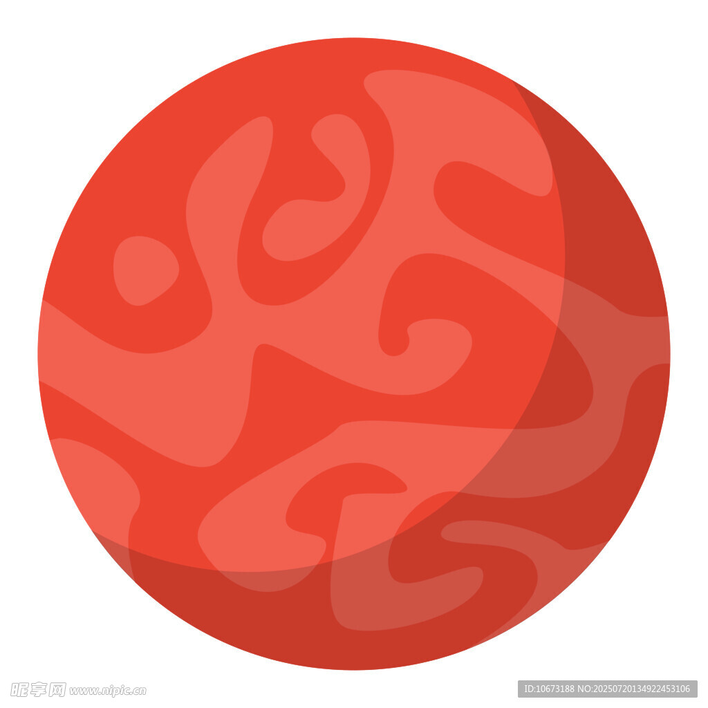 红色花纹圆形图案
