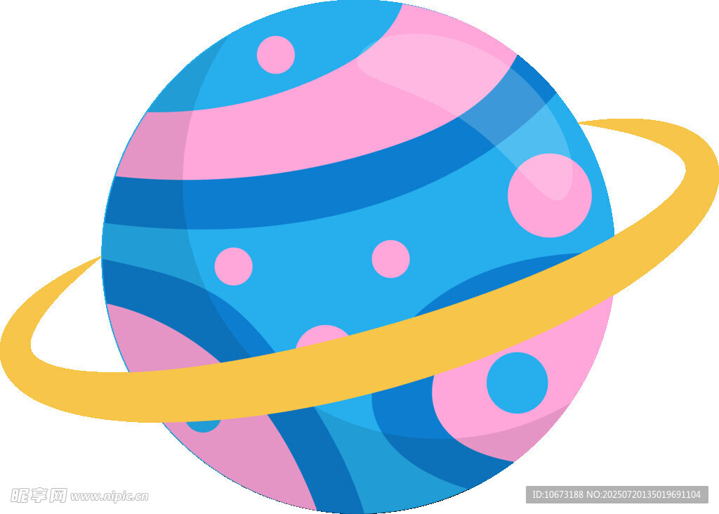 彩色星球插画
