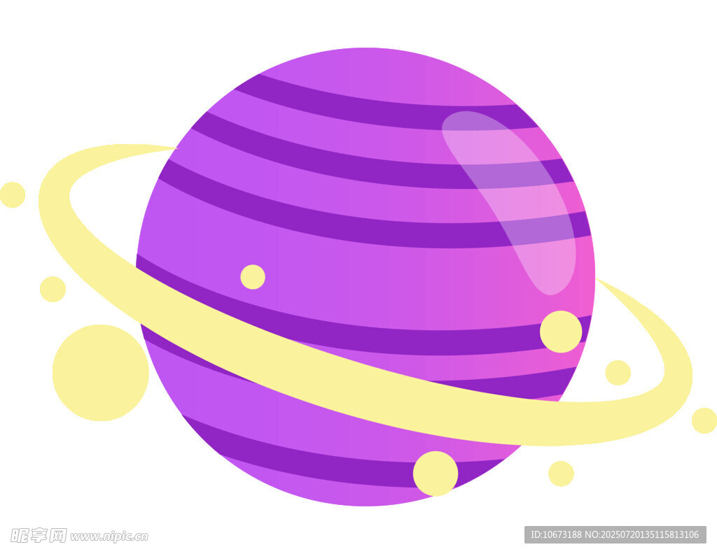 紫色条纹星球带环形