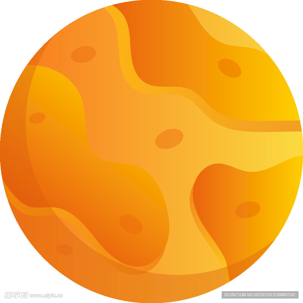 橙色星球图案