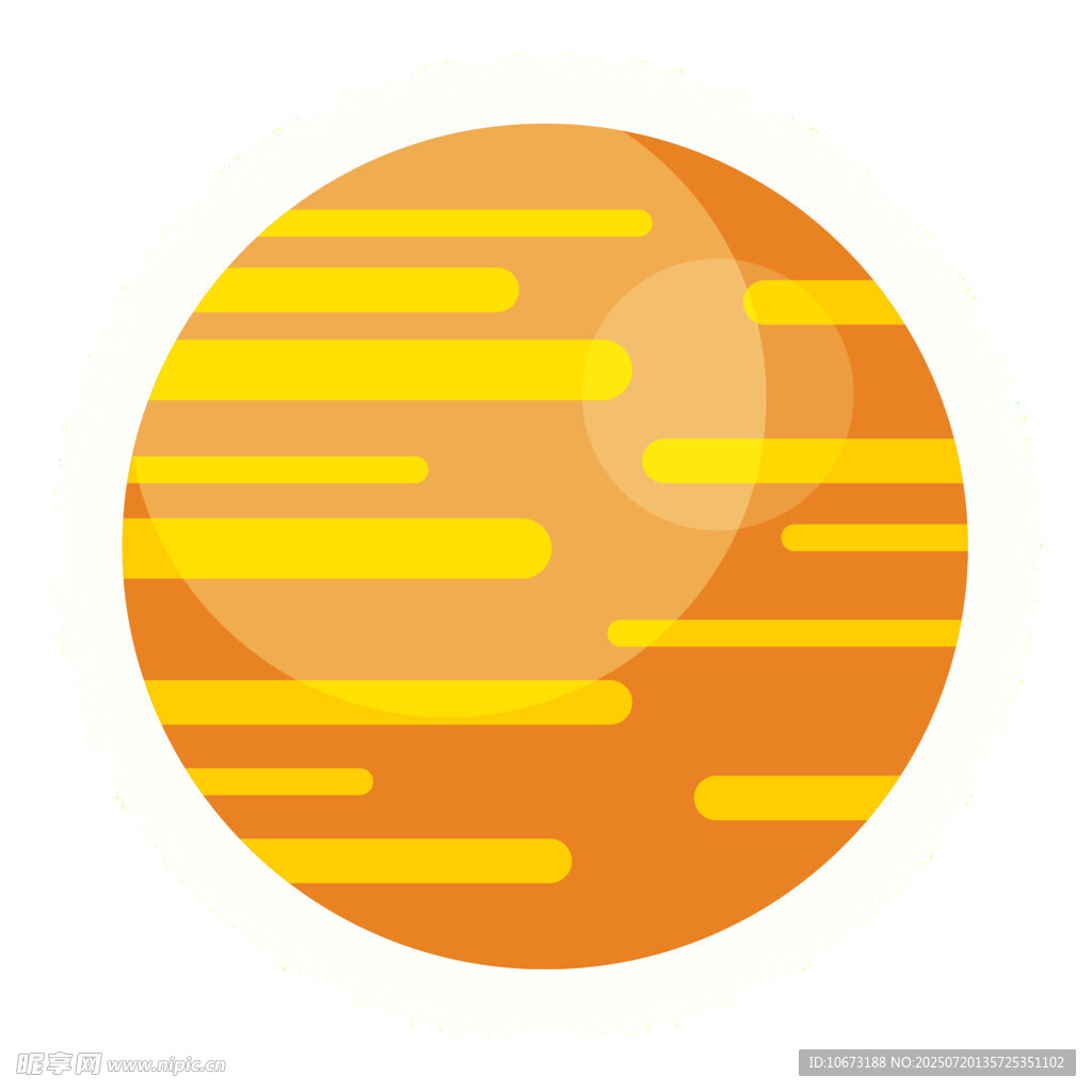 橙色条纹星球图标