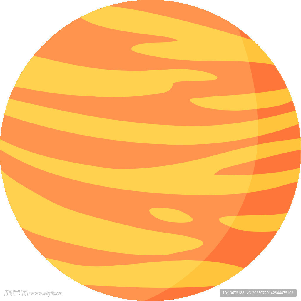 橙色条纹星球图案