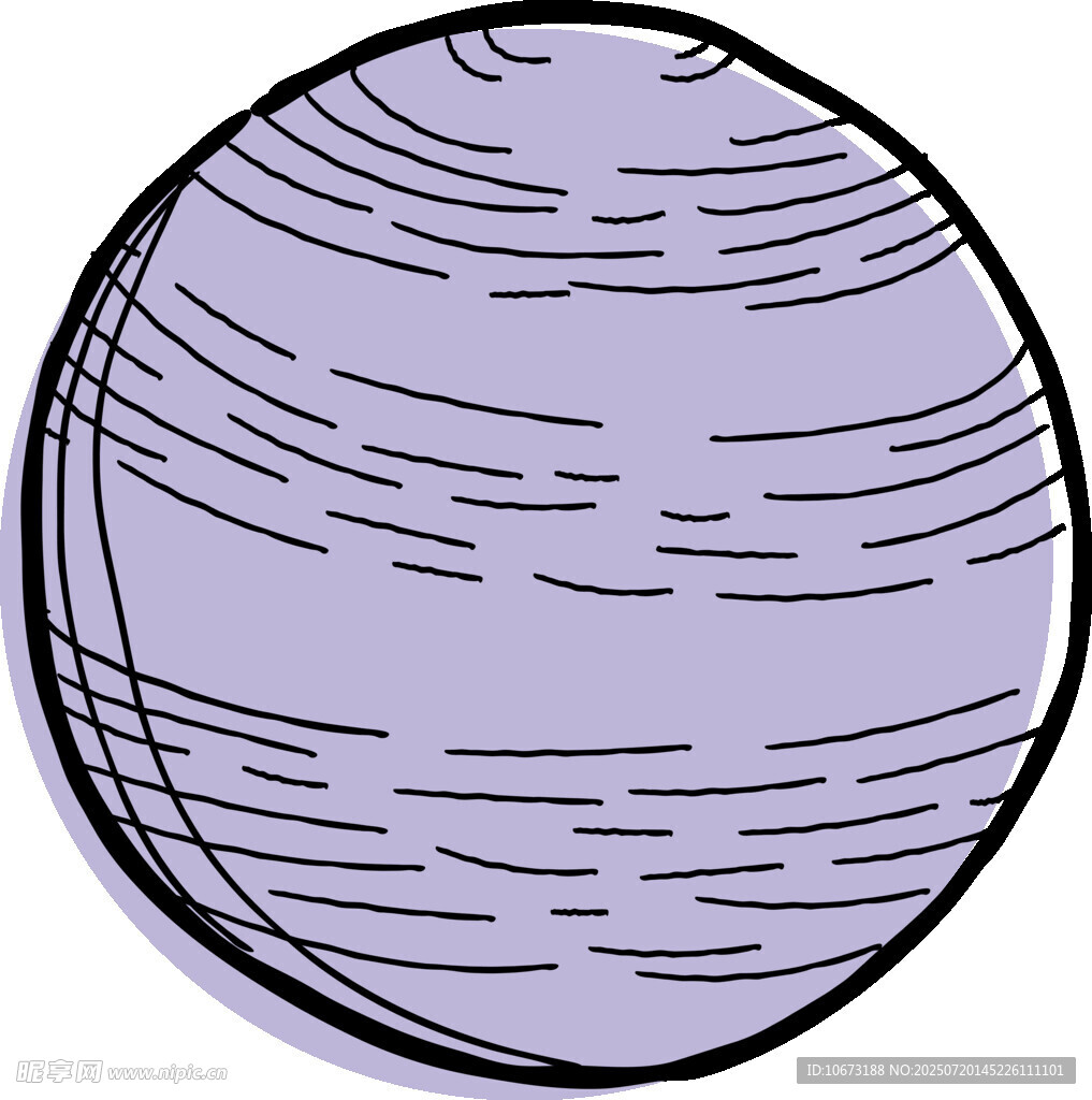 紫色星球插画