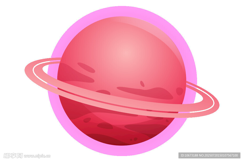 粉色星球插画