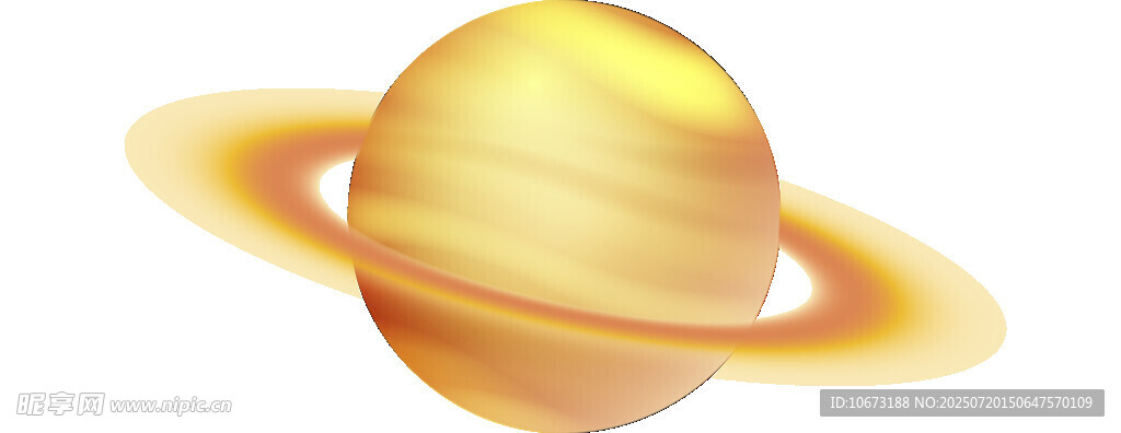 金色星球土星环特写