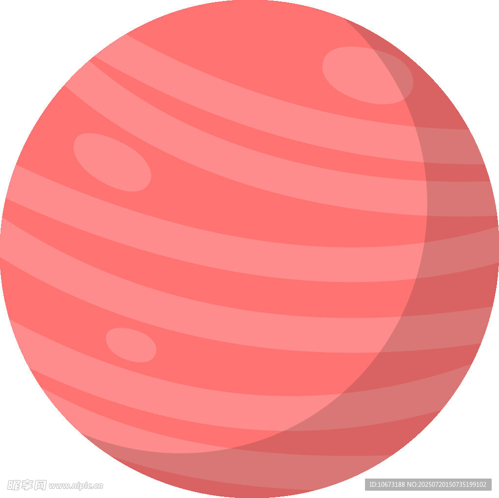 粉色条纹星球插画