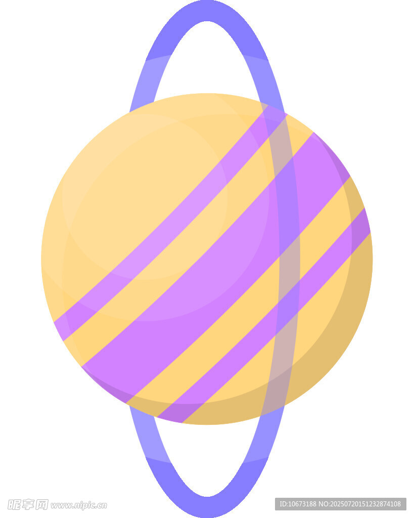 条纹星球插画
