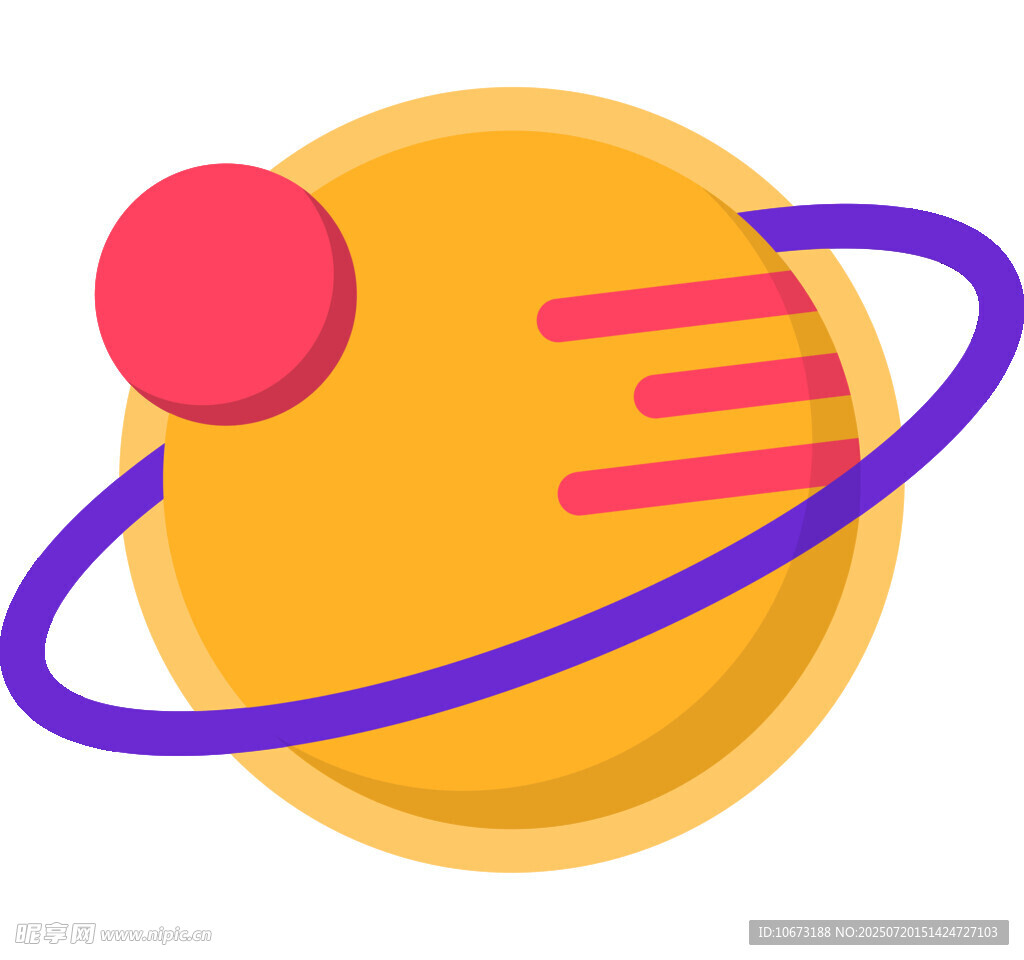 卡通风格星球插画